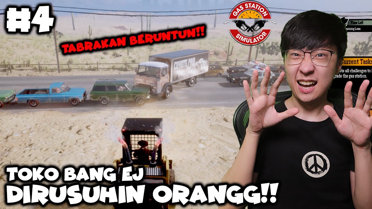 Tabrakan Beruntun Diluar Toko Bang EJ! - Gas Station Simulator Indonesia - Part 4