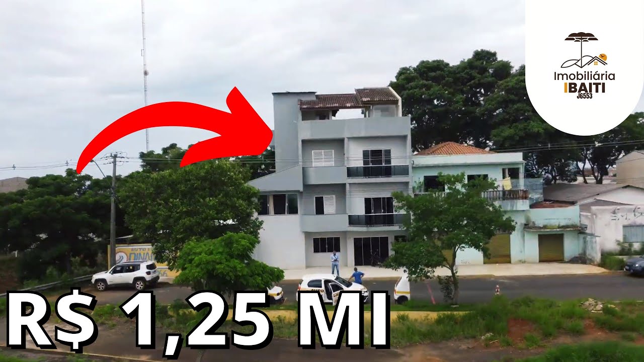 PRÉDIO COM SALA COMERCIAL E APARTAMENTOS ÁREA CENTRAL - R$ 1,25 MI - Código:2590