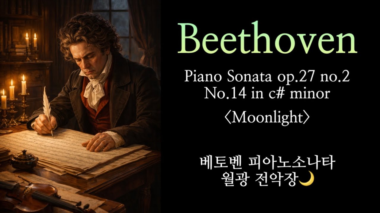 Beethoven - Moonlight✨ No.14 in c sharp minor || 베토벤 월광 소나타 전악장🌙