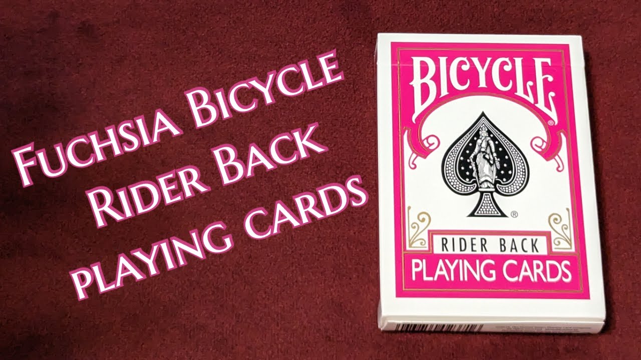 Daily deck review day 134 - Fuchsia Bicycle Rider back playing cards