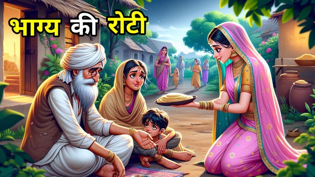 💠भाग्य की रोटी | Hindi Moral Story |शिक्षाप्रद कहानी | Panchtantra ki kahani | Bedtime cartoon Story