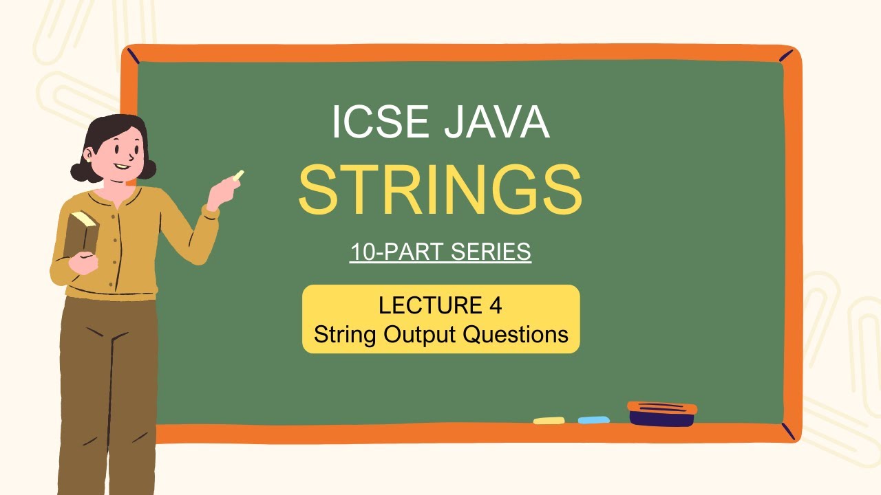 ICSE Class 10 Java | String Handling Lecture 4: String Comparison (equals vs ==)