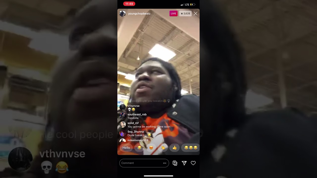 Young Chop confronts Brooklyn CRIP at Kroger&rsquo;s tells him GDK & CRIPK 😱