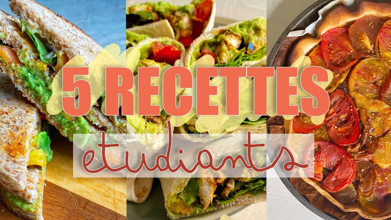 5 ID&Eacute;ES RECETTES POUR &Eacute;TUDIANTS | Facile & Pratique &agrave; emporter
