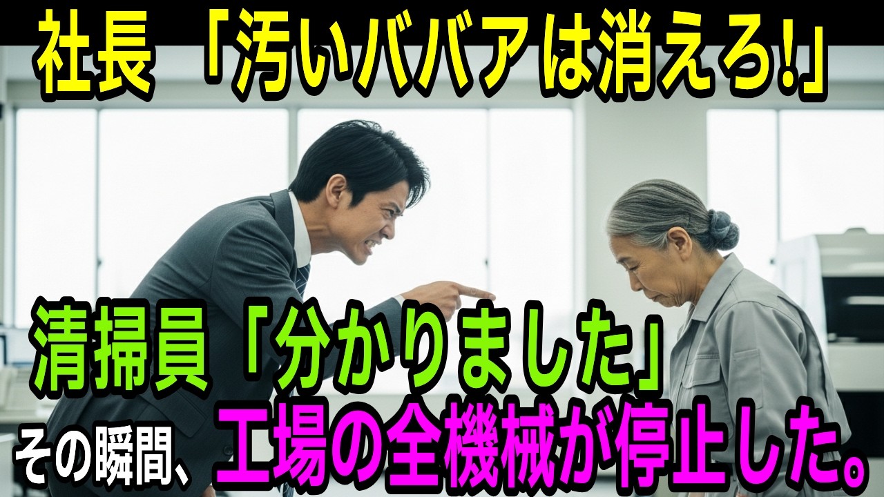 年商4兆円の特許を持つ伝説の掃除婦を「高卒は消え失せろ」と解雇した社長 → 翌朝ライバル社へ電撃移籍、元会社は即破産！【感動する話】【朗読】