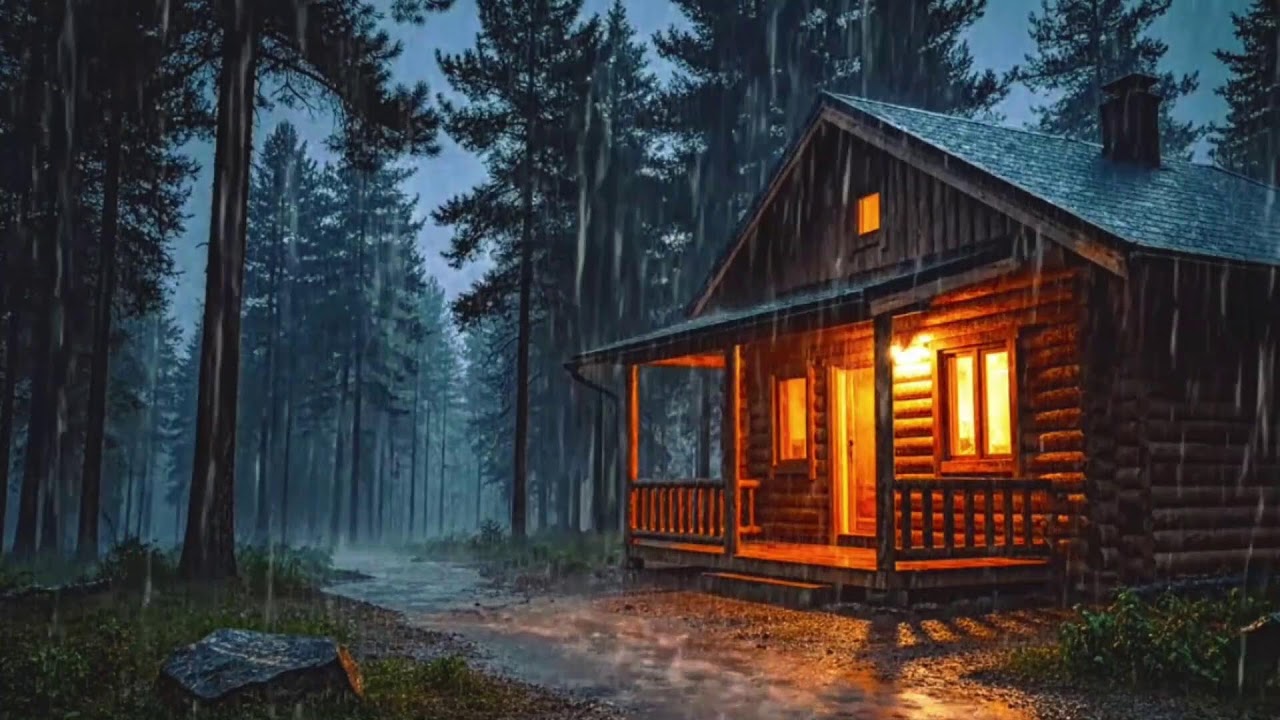Rainy Night with Thunder | Peaceful Storm Sounds for Anxiety Relief | HEAVY RAIN | RAIN SOUNDS