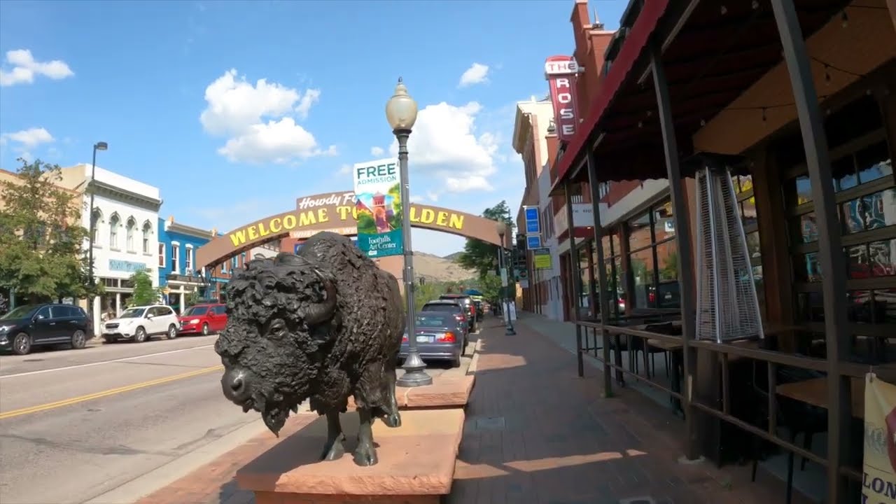 Historic Downtown Golden, CO Walking tour  4K