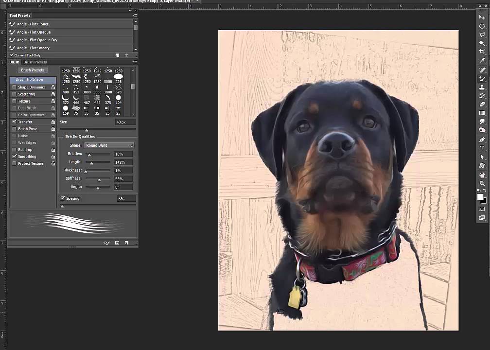 True-to-Life Demo of Andy's Paw Prints custom pet portrait