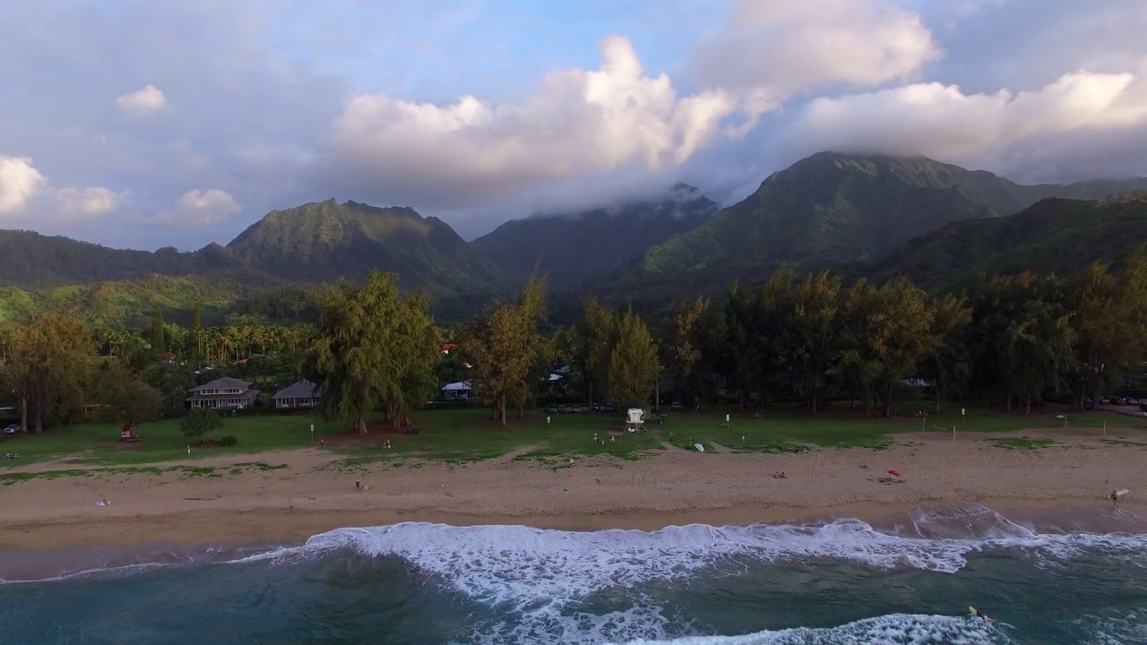 Hanalei Bay Drone flight