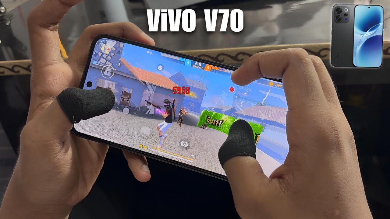 Vivo V 70 Unboxing 🎁 And Free Fire Handcam Gaming Test ⚡️ Settings + Hud | Freefire highlights 