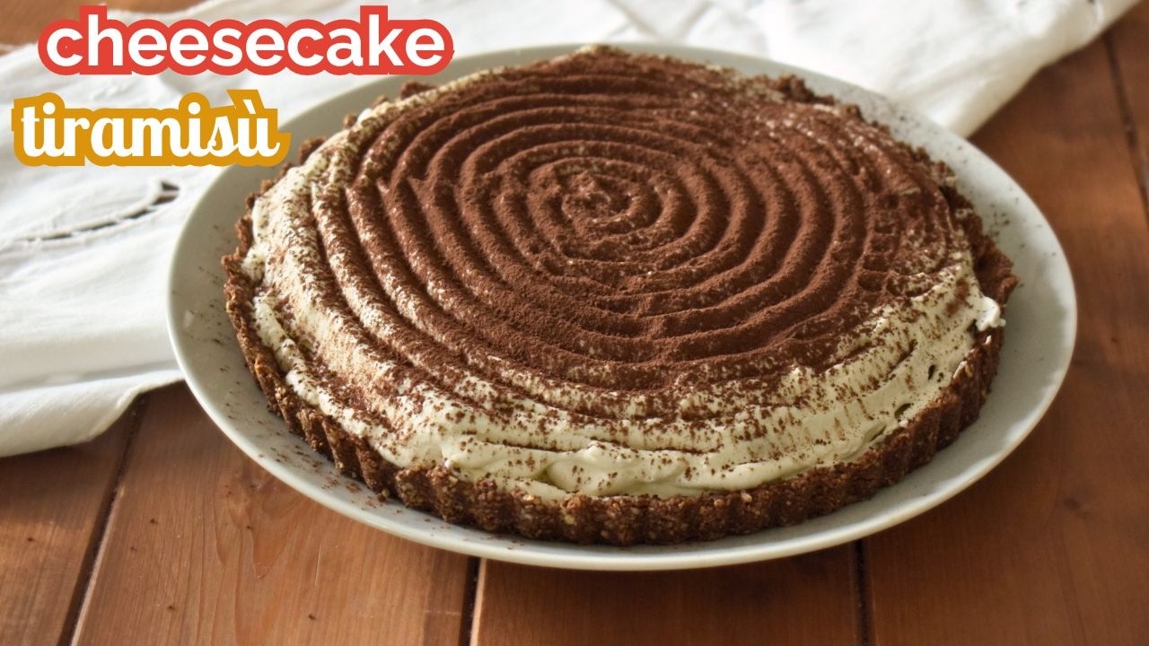 Cheesecake tiramisù - senza uova e senza gelatina - torta estiva facile e veloce