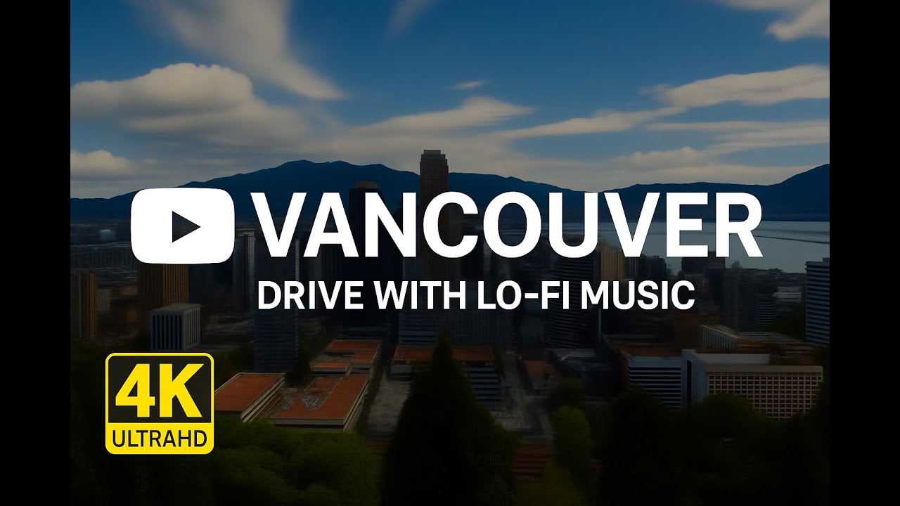 Chill Vancouver 4K Drive | Coast, Mountains & City with Lo-Fi Beats
