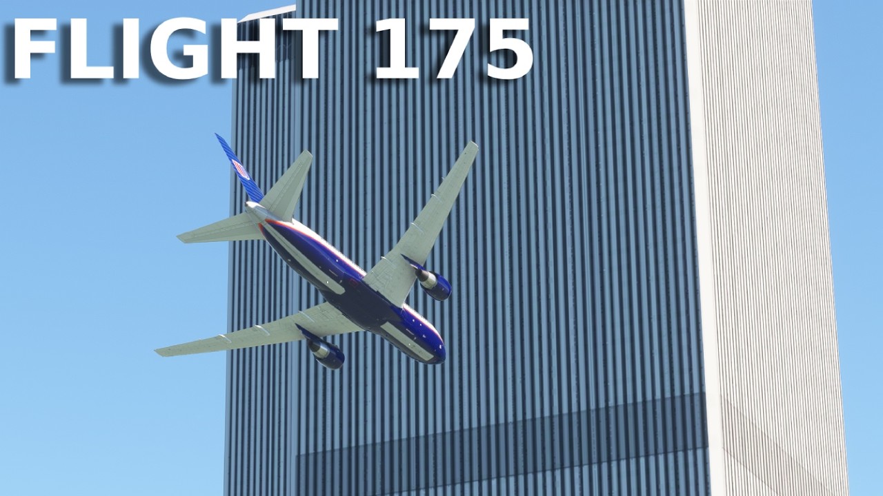 9/11 - United Airlines flight 175 crash animation | Microsoft Flight Simulator 2020 (MSFS)