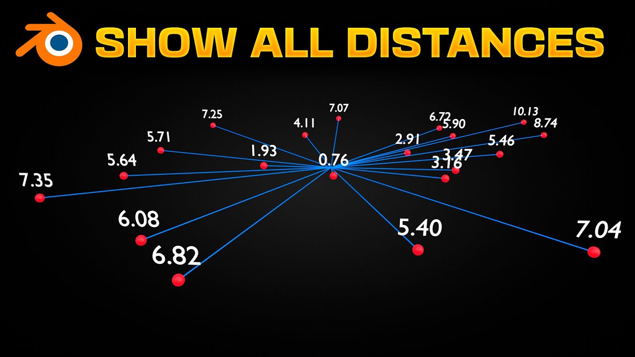 Show Distance from Each Point to a Single Location in Blender Geometry Nodes