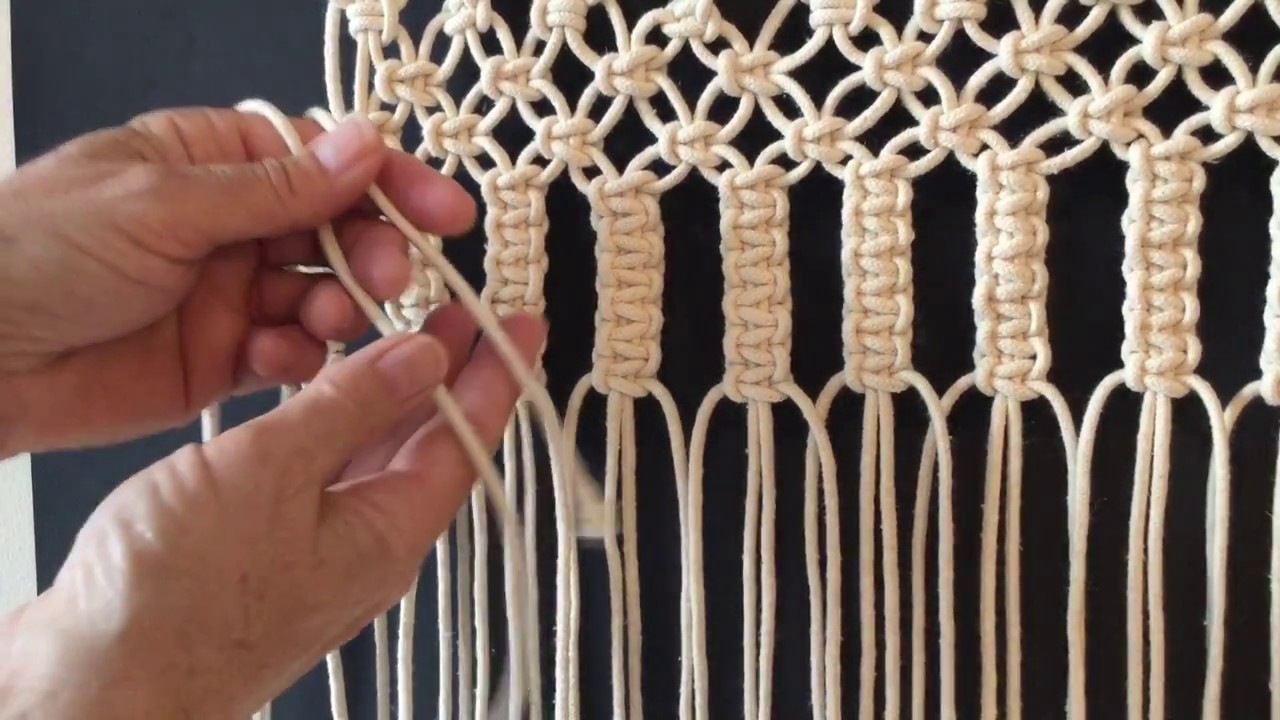 How to do macrame knots - VERTICAL LARKS HEAD