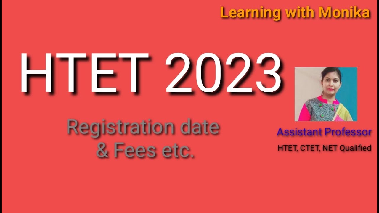HTET Exam form 2023, HTET Registration 2023