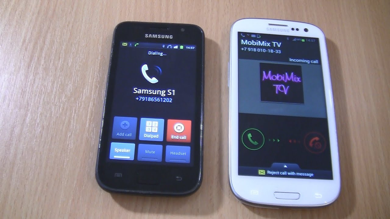Samsung S1  Over the Horizon Incoming call &Samsung Galaxy S3  White   Outgoing call