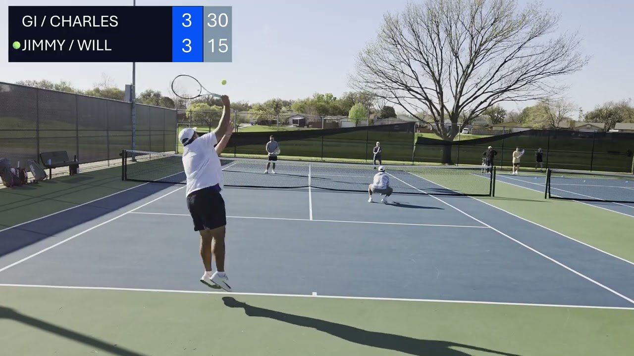 Rotating doubles with Wild Hogs tennis at Croft courts