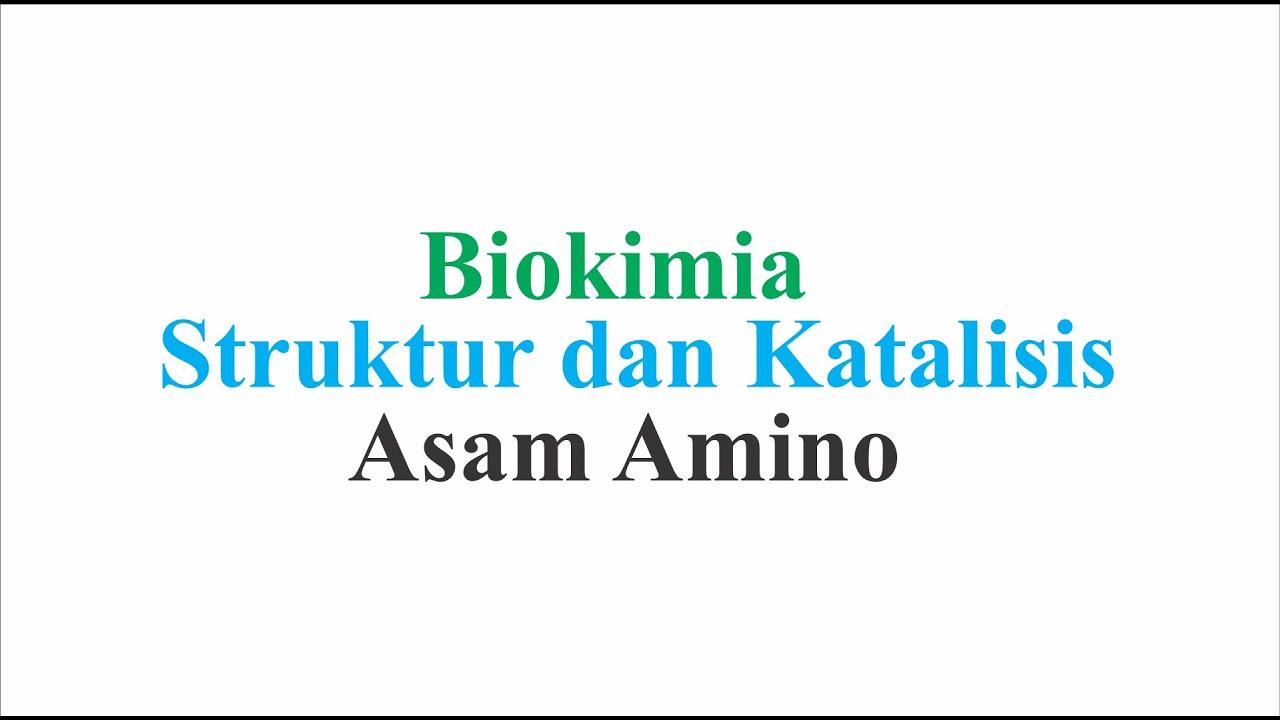Biokimia - Asam Amino