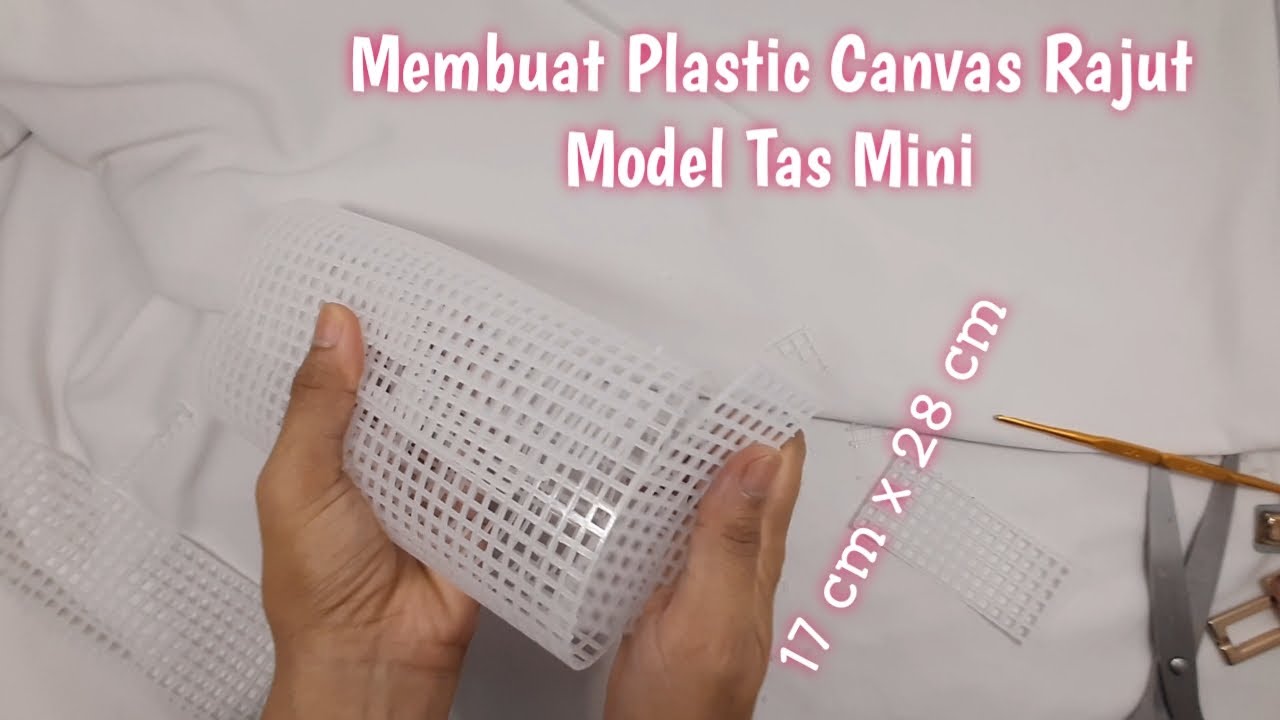 Mengukur Plastik Canvas Rajut Model Tas Mini