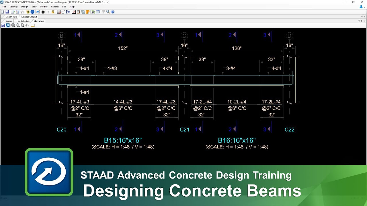 Designing Concrete Beams in STAAD Advanced Concrete Design