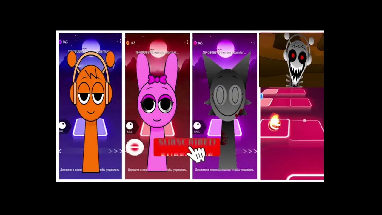 Sprunki Incredibox: Simon, Black, Lime & Gray