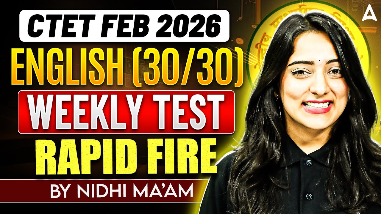 CTET Feb 2026 English Marathon | CTET English Weekly Test Rapid Fire | CTET English PYQ By Nidhi Mam