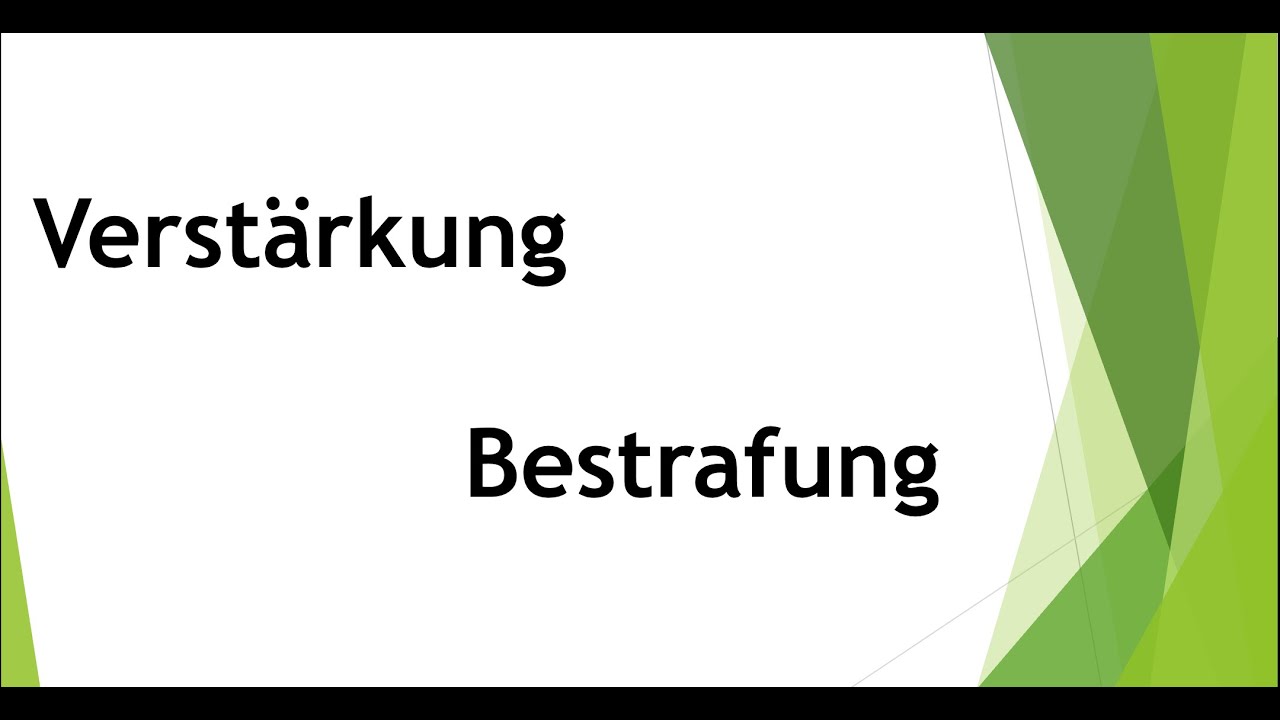 Verst&auml;rkung und Bestrafung