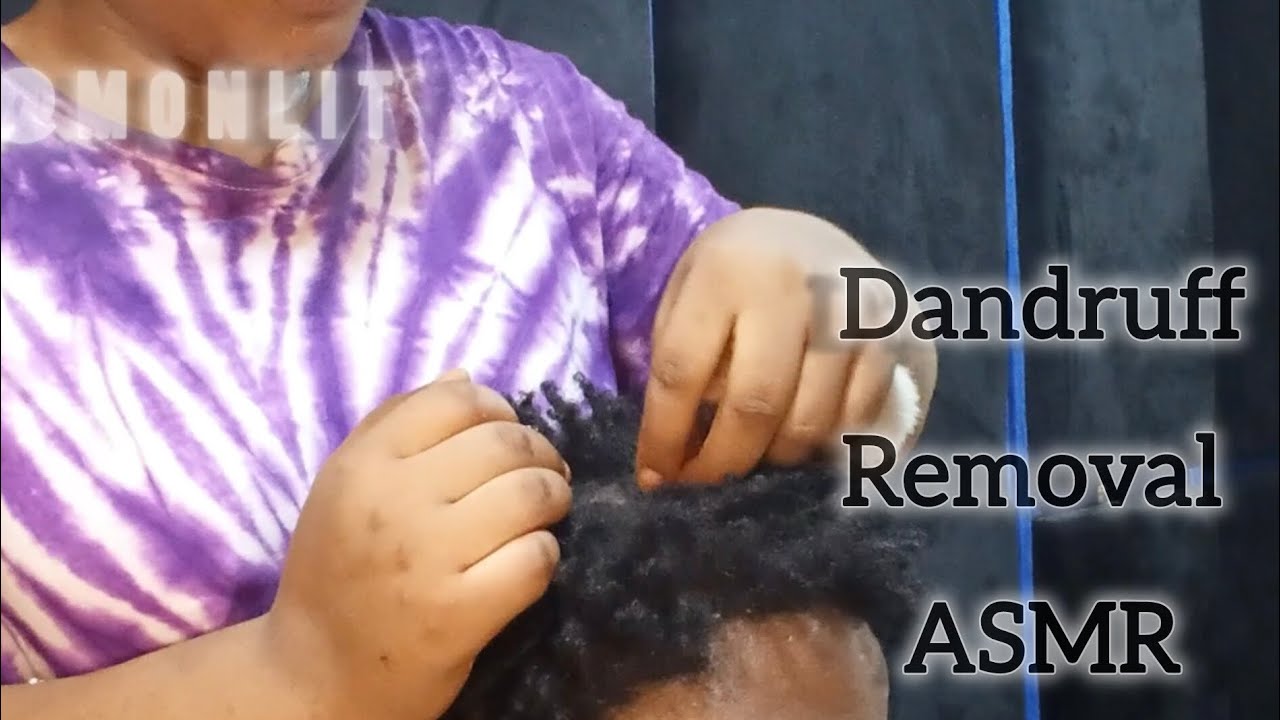 ASMR dandruff removal sound, hair brushing and nitpicking#relax #dandruff #nitpicking #asmr 