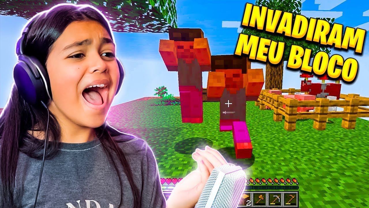 MINECRAFT - OS MONSTROS INVADIRAM MEU MUNDO. EP#2 BLOCO