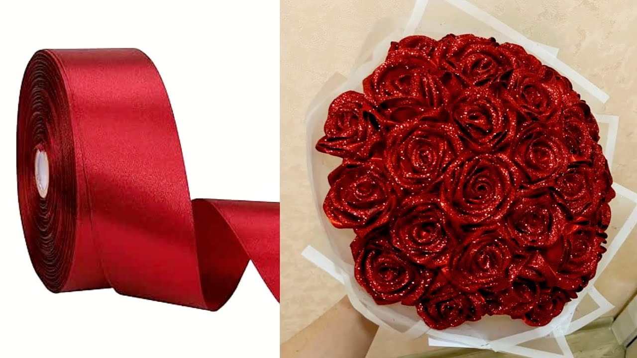 How to Make Ribbon Flowers bouquet| DIY Ribbon Bouquet | Ribbon Flowers Bouquet very easy Tutorial 