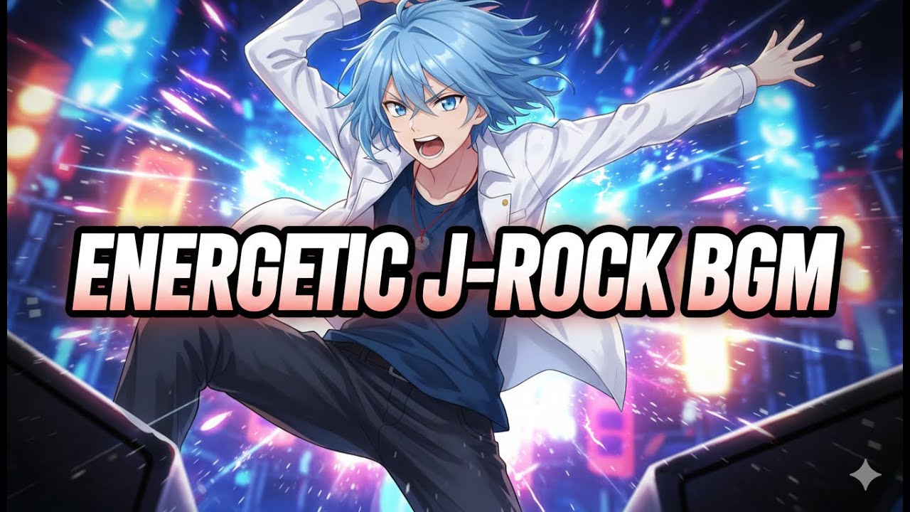 OkamiJ 01 -  1 Hour Energetic J-Rock BGM | No Copyright Music