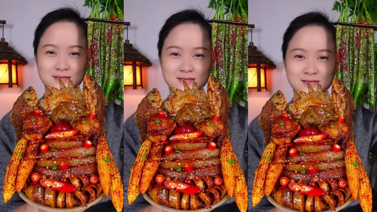 Let’s Eat with Jin Sister | Braised Pork, Spicy Fish & Chicken ASMR Mukbang Feast