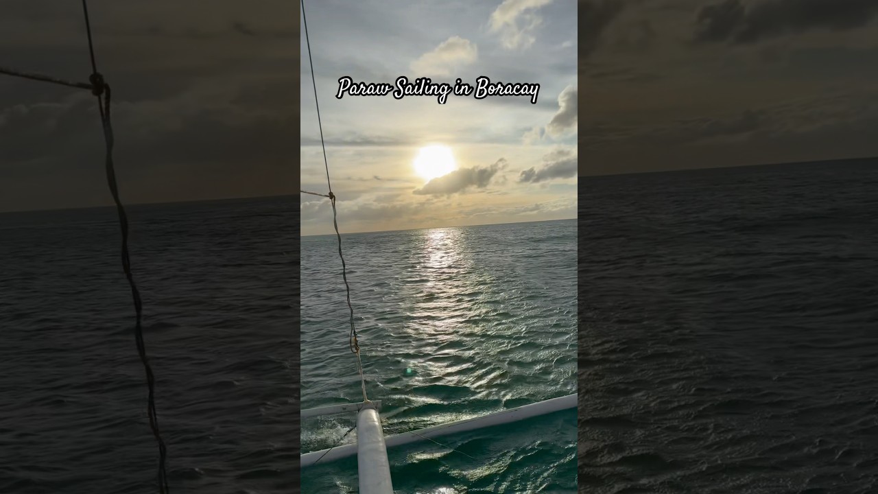 Sunset Paraw Sailing in Boracay #boracay #shorts #shortsvideo #travel #sailing #philippines #sunset