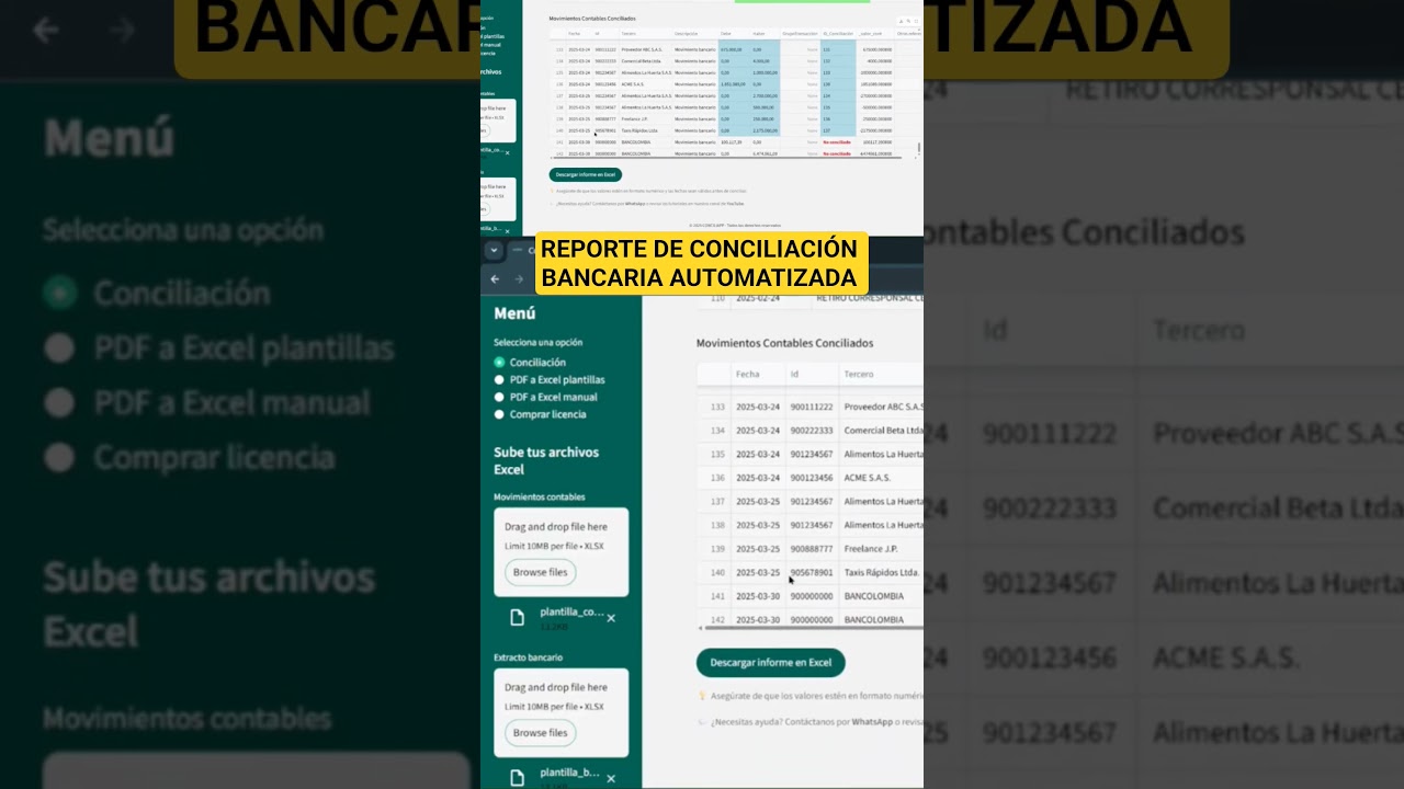 CONCILIACIÓN BANCARIA AUTOMATIZADA 