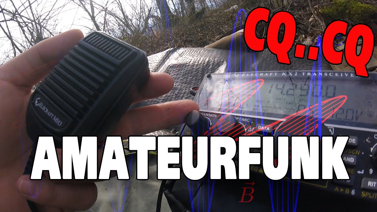 Amateurfunk - mit portabel Funkgerät KX2 auf dem Berg