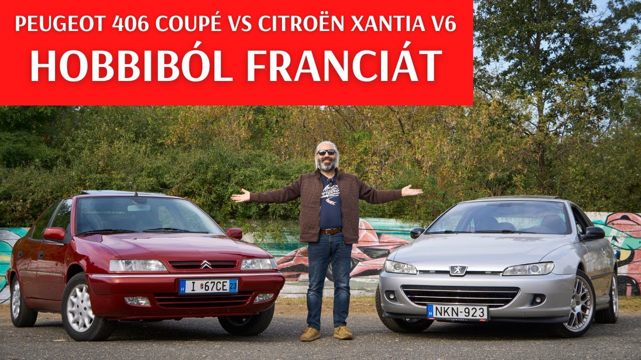 Citroën Xantia V6 vs Peugeot 406 Coupé 2.2 🇫🇷 Hobbiautónak kupé, vagy erős és hidrós ötajtós a jobb?
