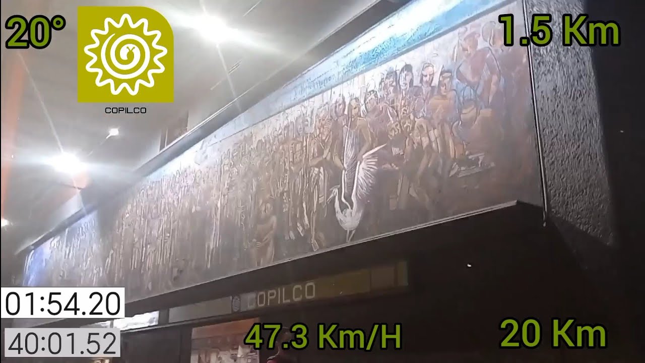 Metro CDMX Línea 3. Tiempo, distancia y velocidad de recorrido Indios Verdes - Universidad.