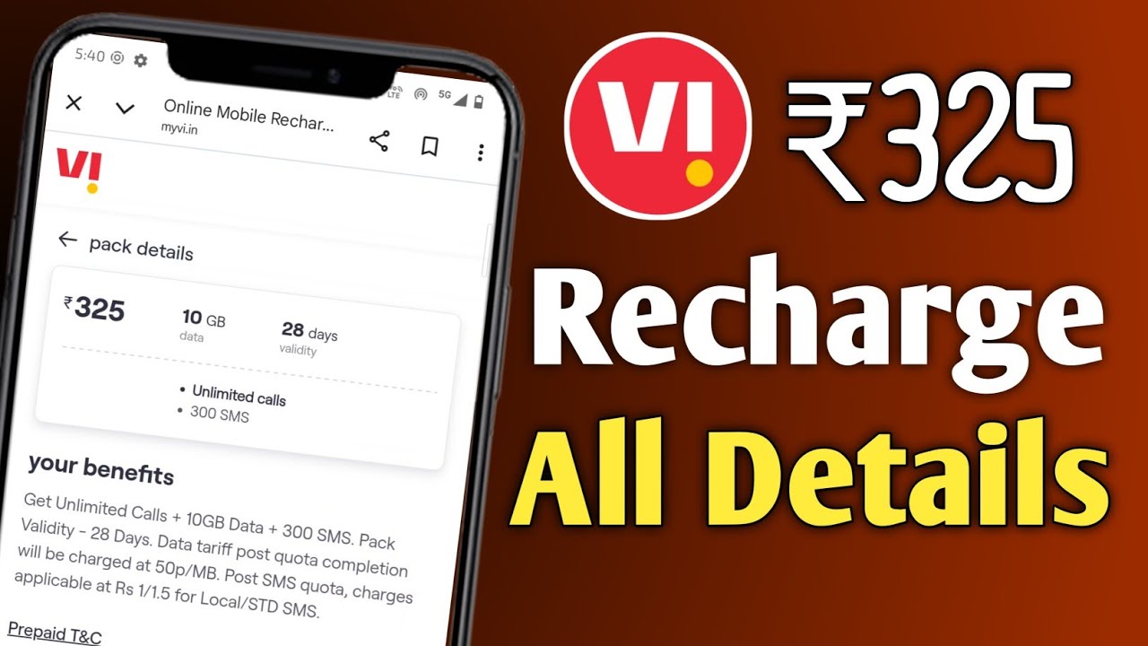 Vodafone Idea ₹325 Recharge Plan All Details And Validity | ₹325 Recharge Vi