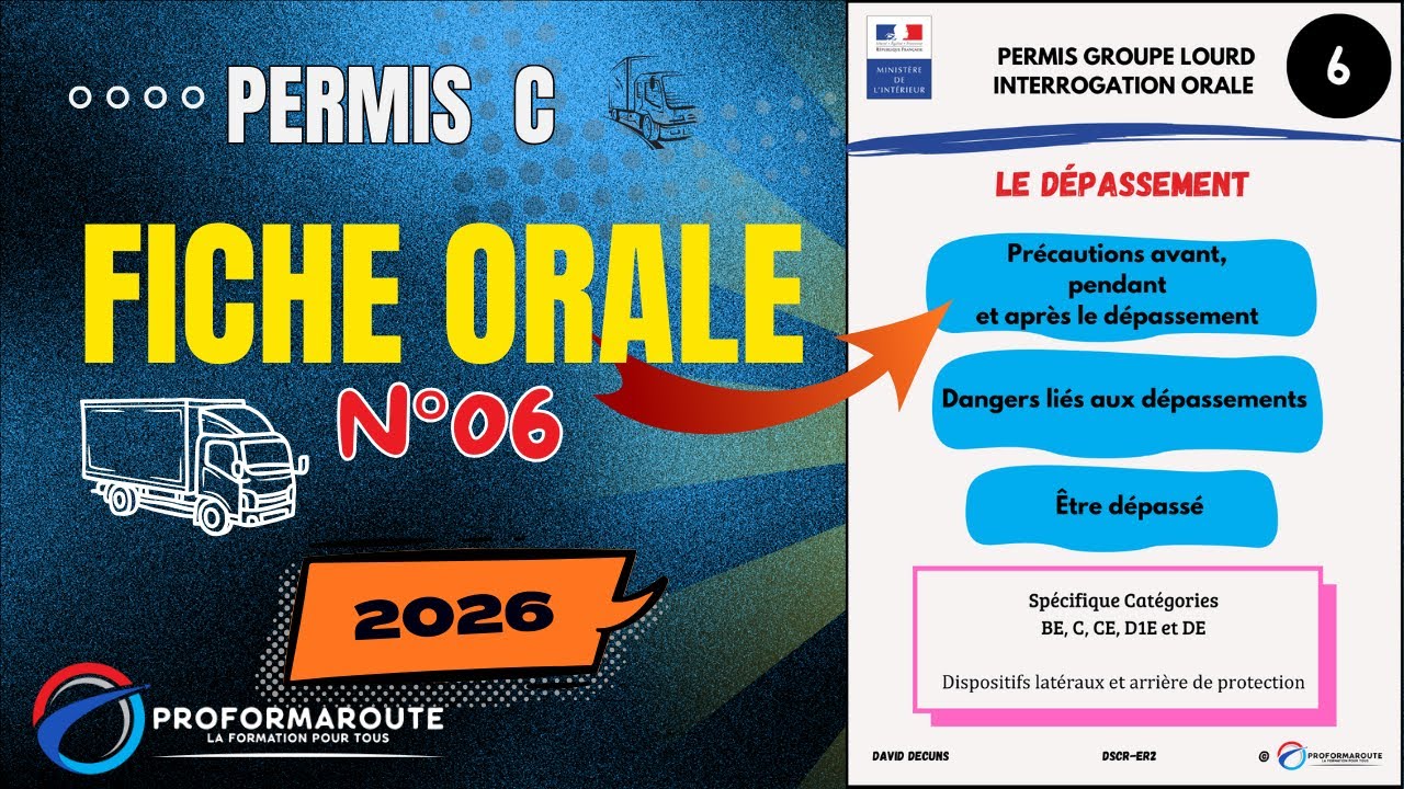 Fiche orale n°6 - Le dépassement - Permis C