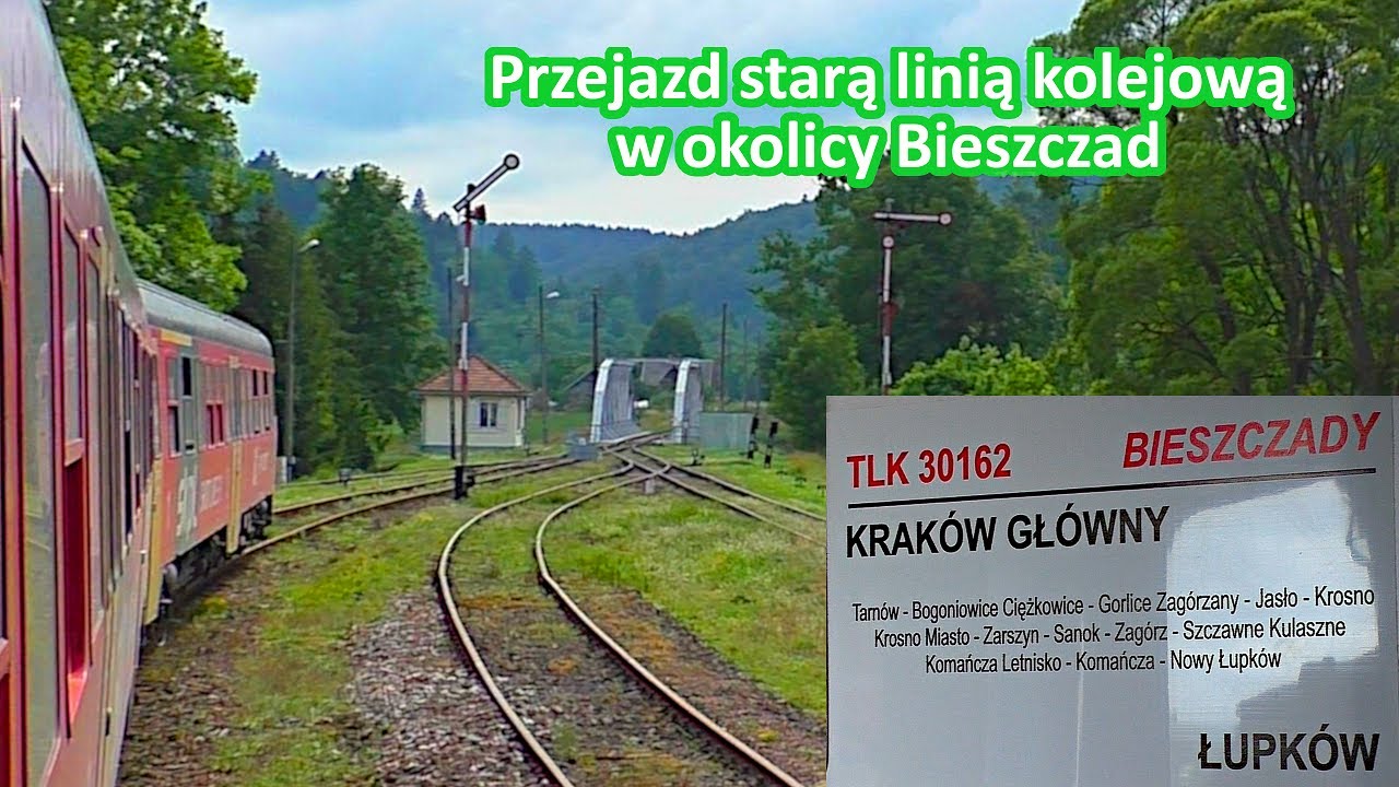 Przejazd pociągiem TLK Bieszczady w relacji Sanok - Uherce - Łupków