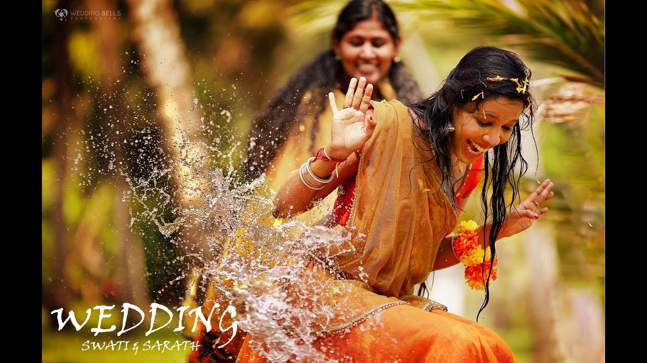 Colourful haldi hindu wedding highlights Swati & Sarath