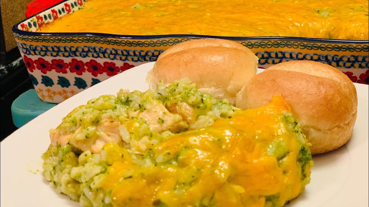 HOW TO MAKE CHEESY BROCOLLI CHICKEN AND RICE CASSEROLE
