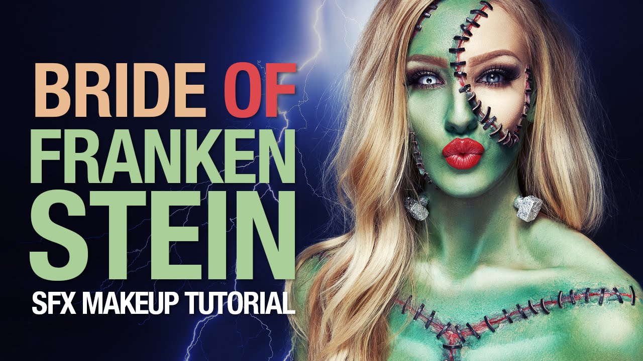 Bride of Frankenstein Halloween makeup tutorial