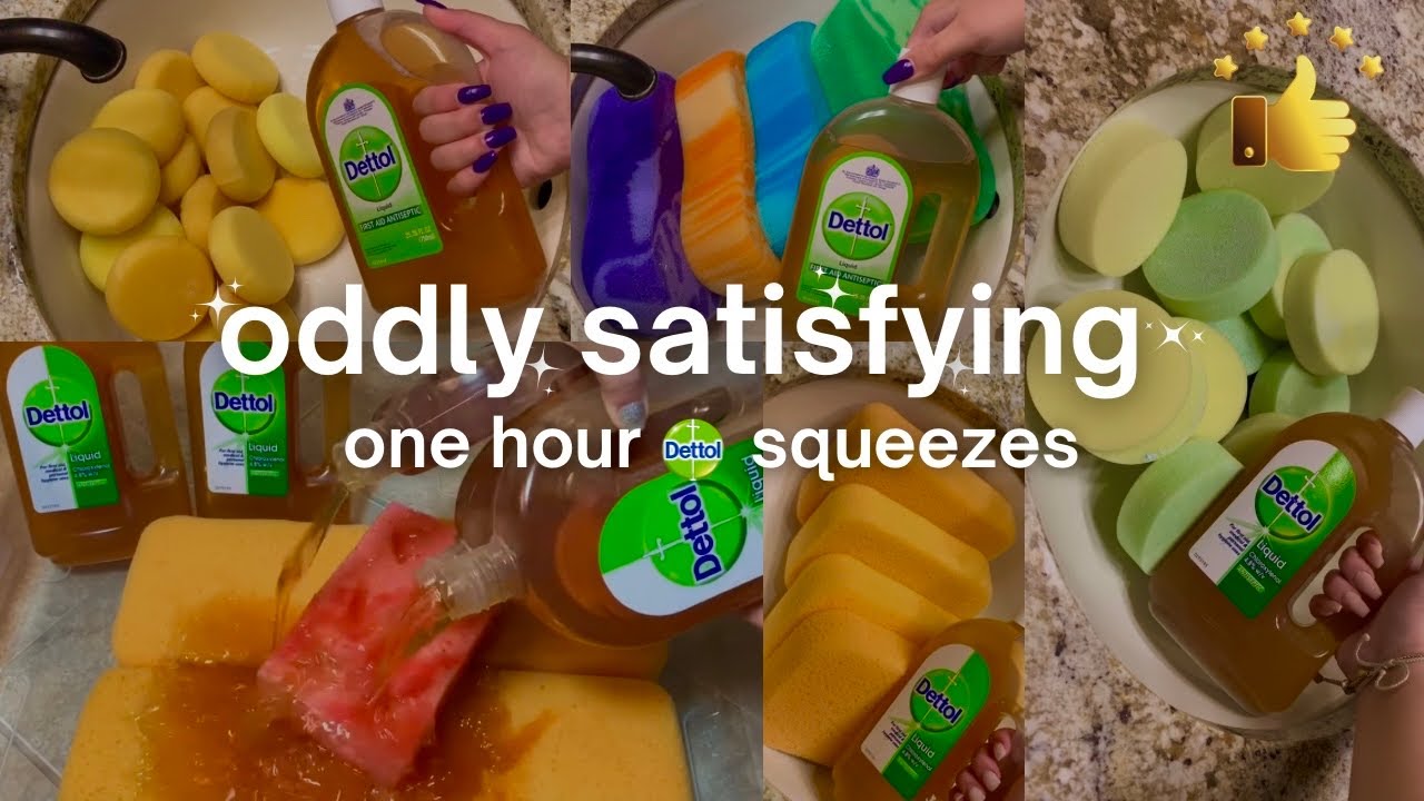 💥 ASMR &bull; Dettol Only Sponge Squeezing Compilation 💥