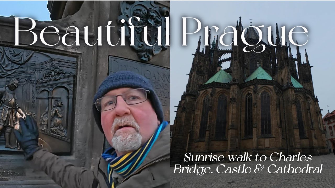 Beautiful Prague Sunrise Walk to Charles Bridge Castle and Cathedral
