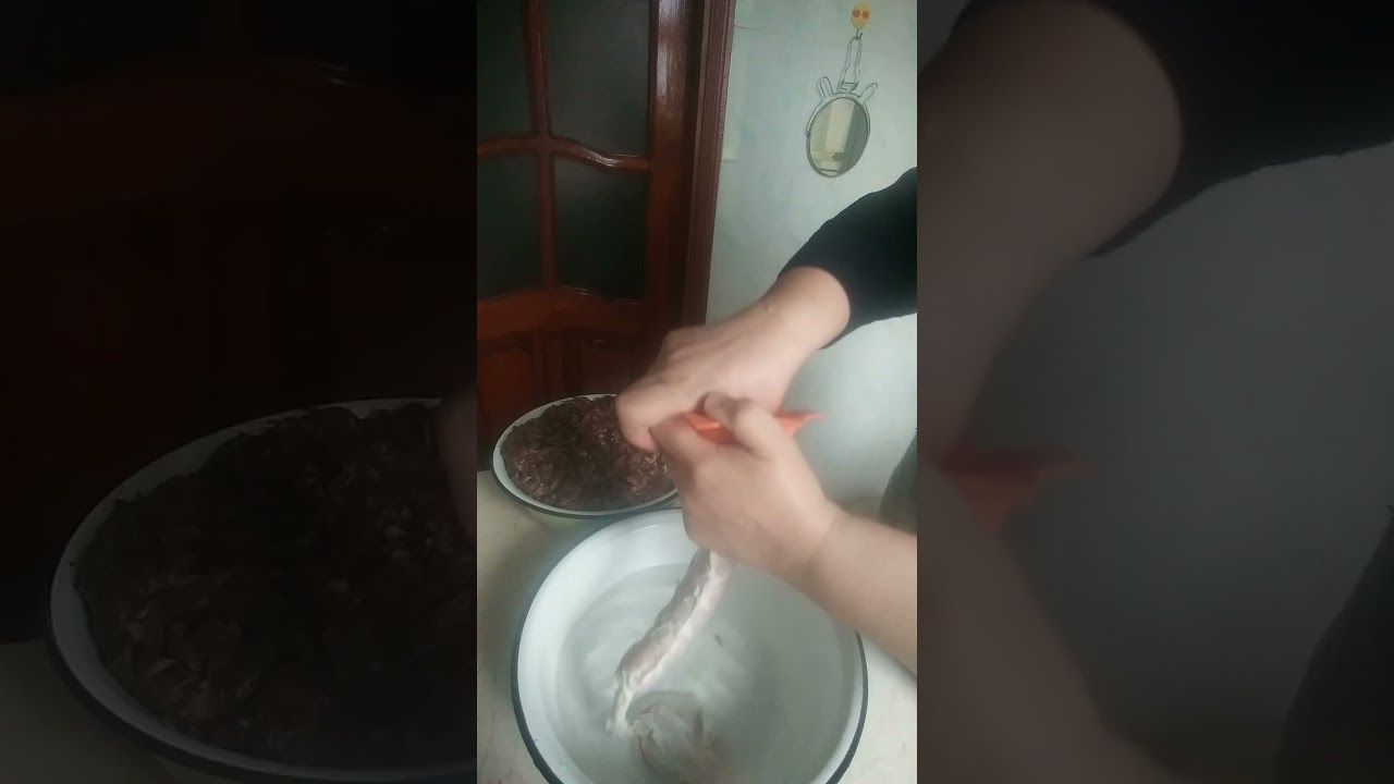 Qurudulmus qaxac dolmasinin hazirlanmasi