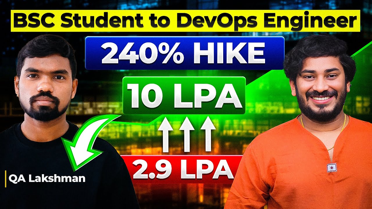 240% Hike 🔥 BSc Student to DevOps Engineer | 2.9 LPA → 10 LPA Success Story