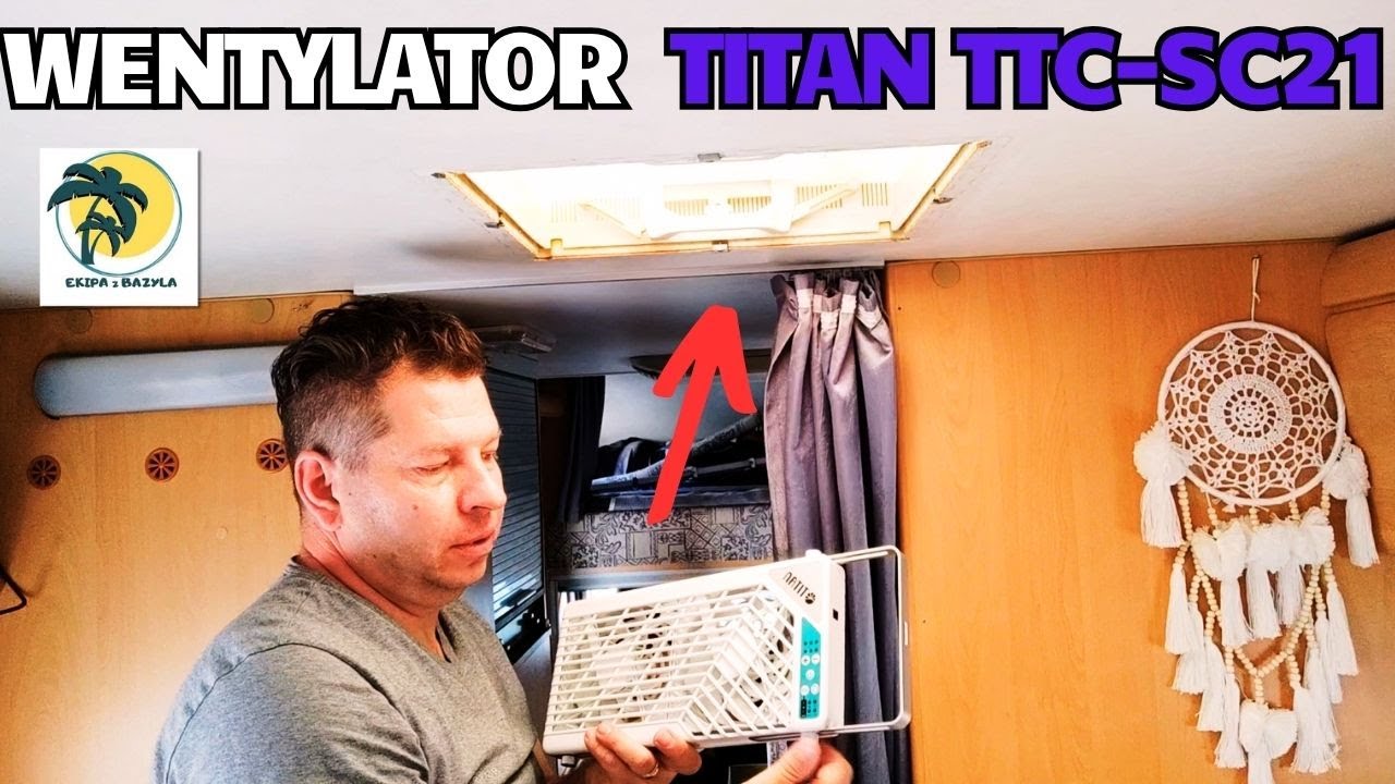 Titan TTC-SC21 Wentylator okna dachowego do kampera i przyczepy kempingowej 🔧Montaż ➕ test działania
