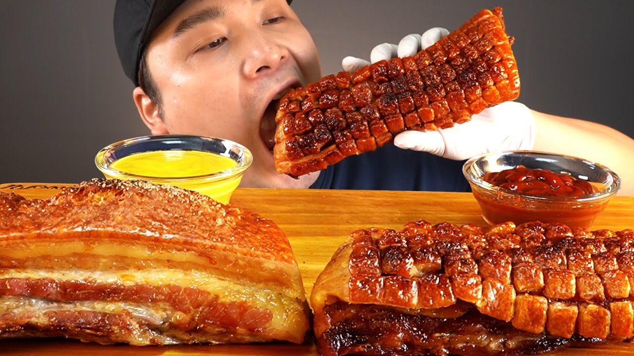 겉은 바삭하고 속은 촉촉한 겉바속촉 통오겹살 먹방~!! 리얼사운드 ASMR social eating Mukbang(Eating Show)